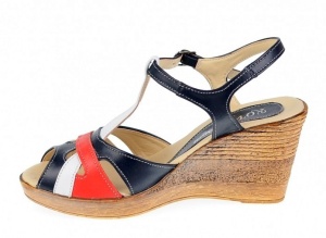 Sandale dama din piele naturala cu toc de 7cm S50RABL - Img 2