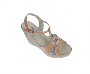 Sandale dama, din piele naturala, Nud - Lac, Color cu platforme de 11 cm, S46NLCOLOR - Img 8