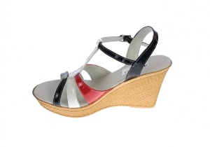 Sandale dama, din piele naturala, Platforme 7cm, Rosu, Alb, Negru, LAC, S47RAN1 - Img 7