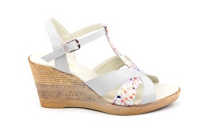 Sandale dama gri cu color din piele naturala - NA119GRI - Img 3