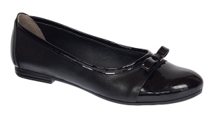 Balerini dama negri, eleganti - casual din piele naturala - Made in Romania FLONLAC