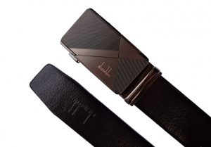 Curea barbati, casual, eleganta, din piele naturala, Negru 3.5cm - CK22N - Img 2