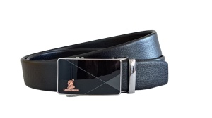 Curea barbati, casual, eleganta, din piele naturala, Negru 3.5cm - CK25N