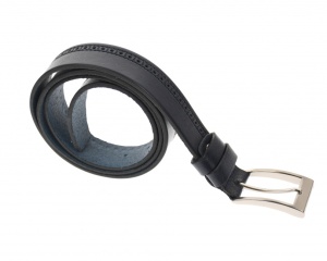 Curea barbati eleganta, din piele ecologica bluemarin 3.5 cm - DR1545BLMOD - Img 2