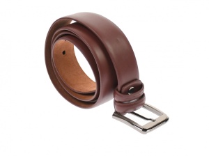 Curea barbati eleganta, din piele ecologica maro 3.5 cm - DR1320MECO - Img 2