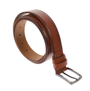 Curea barbati eleganta, din piele ecologica, maro coniac 3.5 cm - DR1500CON - Img 2