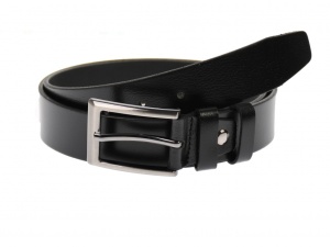 Curea barbati eleganta, din piele ecologica, neagra 3.5 cm - DR1510N