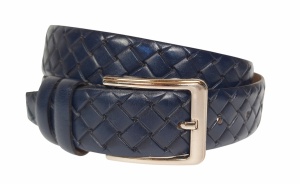 Curea barbati eleganta din piele naturala bleumarin inchis CLK236BL - Img 2