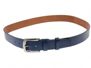 Curea barbati eleganta, din piele naturala, bluemarin 3.5 cm - DR1201BLM - Img 2