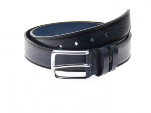 Curea barbati eleganta, din piele naturala, bluemarin 3.5 cm - DR1500BLM