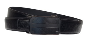 Curea barbati eleganta din piele naturala de culoare neagra pentru costum TK15N - Img 4