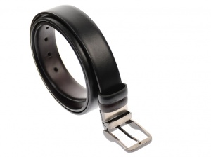 Curea barbati eleganta, din piele naturala maro 3.5 cm - DR1210NM - Img 3