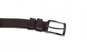 Curea barbati eleganta din piele naturala maro inchis 3 cm - DR3MCM - Img 3