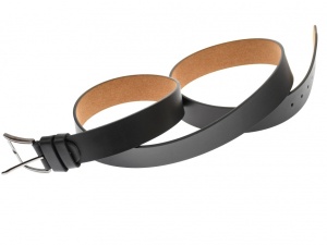 Curea barbati eleganta, din piele naturala, neagra 3.5 cm - DR1200N - Img 5