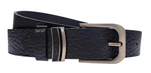 Curea barbati eleganta, din piele naturala, negru 3.5 cm - DR1180N - Img 1