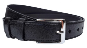 Curea barbati, eleganta, pentru costum, din piele naturala, Negru, 3cm - CK75N - Img 3