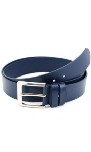 Curea casual barbati din piele naturala cu latimea de 4.3cm - Bleumarin SRNBLUE