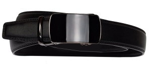 Curea eleganta barbati pentru costum, piele naturala de culoare neagra 3.5cm TK12NBOX - Img 5