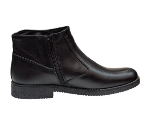 Ghete barbatesti negre din piele naturala cu fermoar Rusay Office GKR61N - Img 3