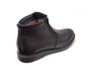 Ghete barbati casual din piele naturala cu fermoar imblanite - 247N - Img 3