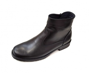 Ghete barbati casual, din piele naturala, cu fermoar, imblanite, Y044N - Img 2