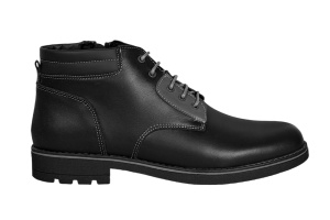 Ghete barbati casual, din piele naturala, cu siret si fermoar, imblanite, negru, GKR Imperia - GKR65N - Img 2