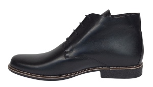 Ghete barbati casual din piele naturala de culoare neagra BONDSN - Img 3