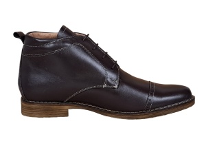 Ghete barbati casual, din piele naturala, imblanite, maro, BOND1MBOX - Img 8