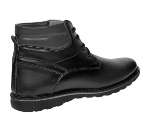 Ghete barbati casual din piele naturala imblanite model iarna cu sieret Negru GSCORSAN - Img 12