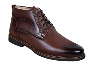 Ghete barbati casual din piele naturala maro imblanite Karo GKR56M