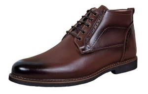 Ghete barbati casual din piele naturala maro imblanite Karo GKR56M - Img 10