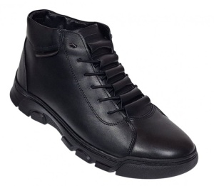 Ghete barbati casual din piele naturala pe calapod lat SPORT23N - Img 5