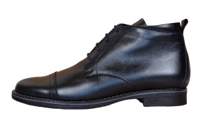Ghete barbati din piele naturala casual, imblanite, Bond NEGRU - BOND1NBOX - Img 3