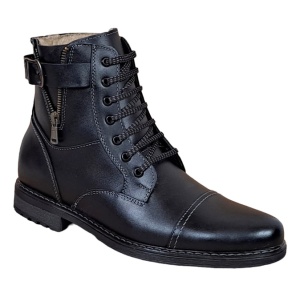 Ghete barbati, din piele naturala, imblanite, Negru Oxford - 2065NBOX - Img 1