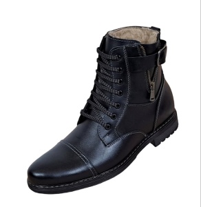 Ghete barbati, din piele naturala, imblanite, Negru Oxford - 2065NBOX - Img 7