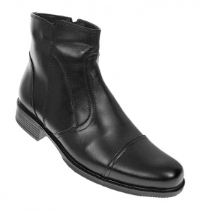 Ghete barbati elegante din piele naturala cu fermoar imblanite GMODN - Img 7