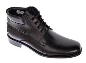 Ghete barbati imblanite din piele naturala elegante de culoare neagra GB33N - Img 5
