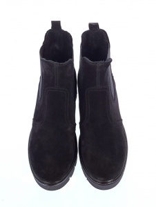 Ghete dama casual din piele naturala intoarsa culoare neagra Katy - Img 5
