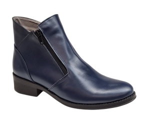Ghete dama casual din piele naturala Nataly Bleumarin