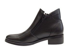 Ghete dama casual din piele naturala Nataly Negru Box - Img 2