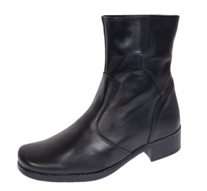Ghete dama casual imblanite din piele naturala cu fermoar Mona GKR6N - Img 3