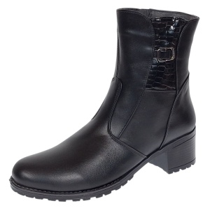 Ghete dama din piele naturala cu fermoar imblanite MVS21CT - Img 7