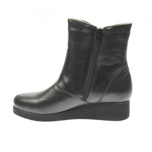 Ghete dama din piele naturala, cu fermoar, negre, IMBLANITE - MVS52N - Img 3