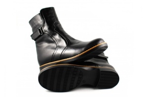 Ghete dama din piele naturala, cu fermoar si imblanite Emilly - G218N - Img 3