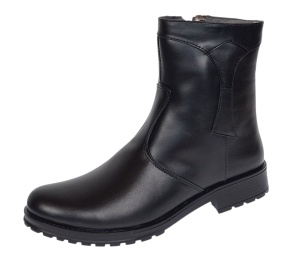 Ghete dama din piele naturala imblanite de culoare neagra MVS73N - Img 4