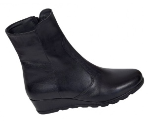 Ghete dama din piele naturala imblanite - Model Orto Negru 156 - Img 3