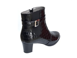 Ghete dama elegante negre din piele naturala croco - NA67CRN - Img 5
