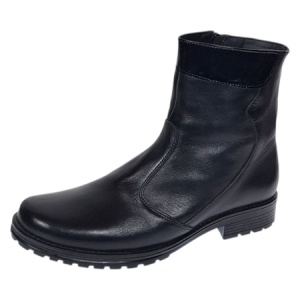 Oferta 38 Ghete dama din piele naturala cu fermoar negre imblanite LMVS21NL - Img 4