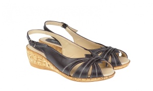 OFERTA marimea 36, 38 - Sandale dama, din piele naturala, maro, cu platforma de 4cm - LS52M - Img 3