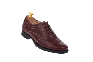 Oferta marimea 37 Pantofi dama, casual din piele naturala, culoare grena, LP29GRENA